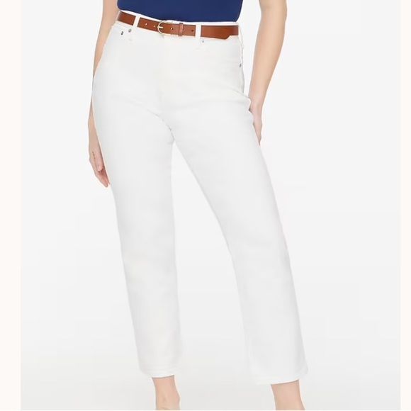 J crew Petite curvy essential straight white jean in all-day stretch - Picture 1 of 4